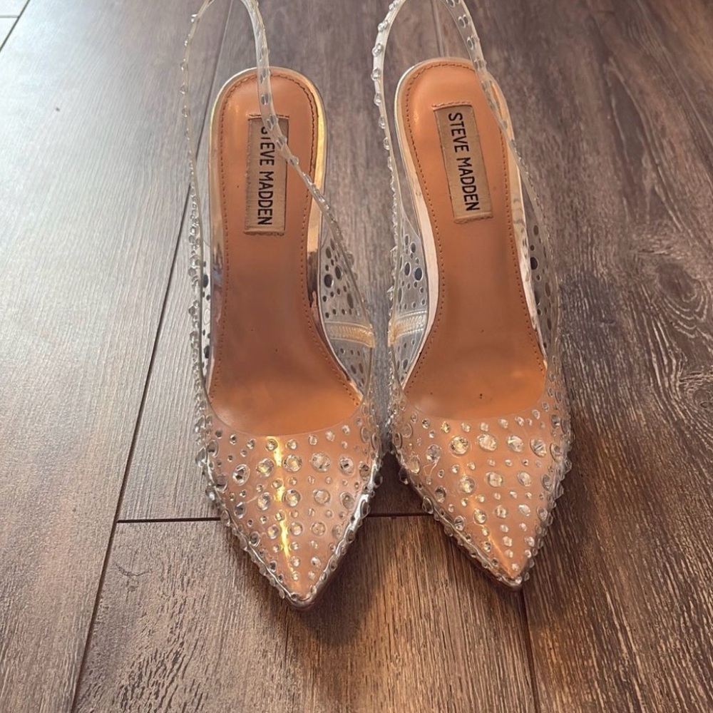 Steve Madden Transparent Studded Heels